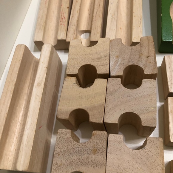 Toys Vintage Wooden Marble Run Maze With 24 Pieces Poshmark